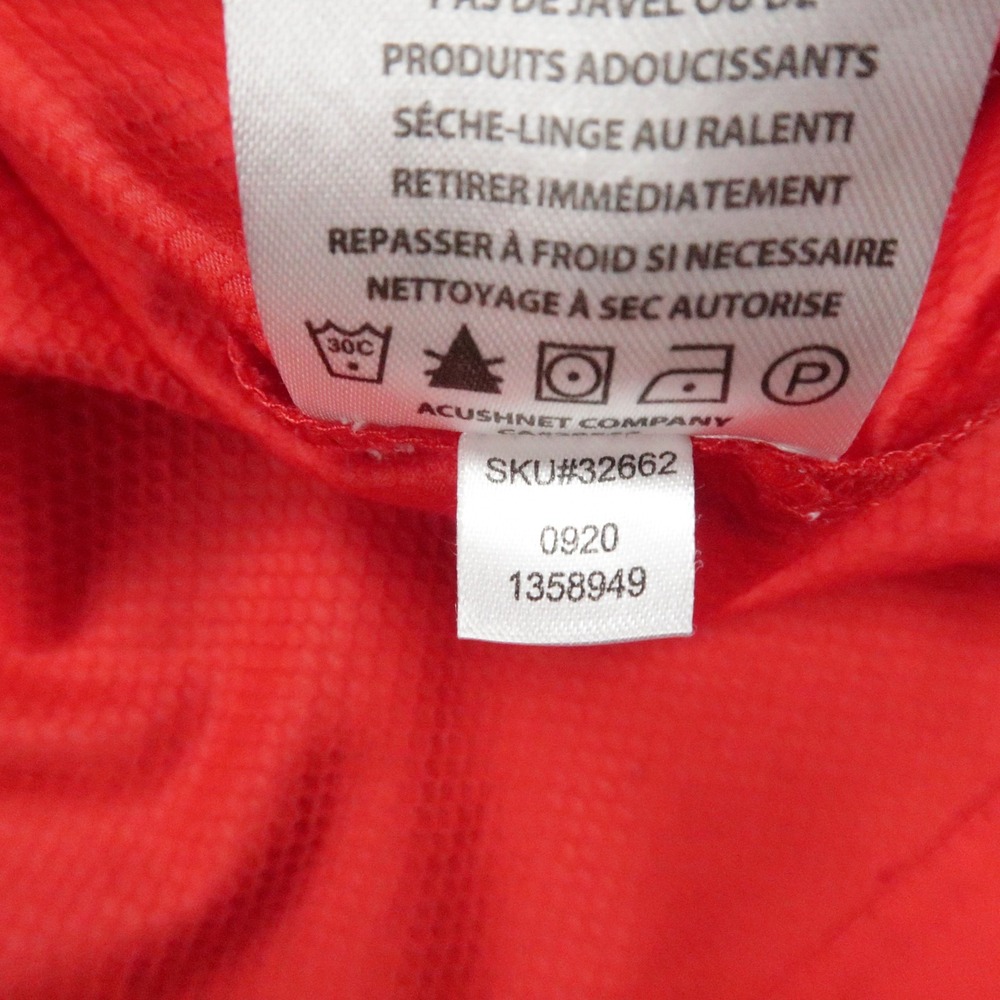 FootJoy Pullover Men XL Red Windshirt Half Zip Pockets Athletic Golf Windbreaker - Picture 6 of 11